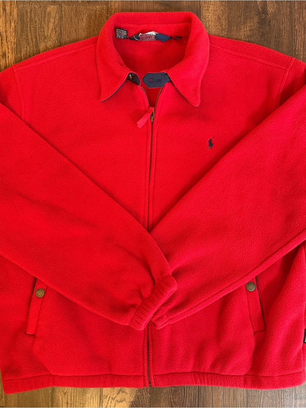 Vintage Polo Ralph Lauren Polartec Harrington Jacket Men’s XL Red USA